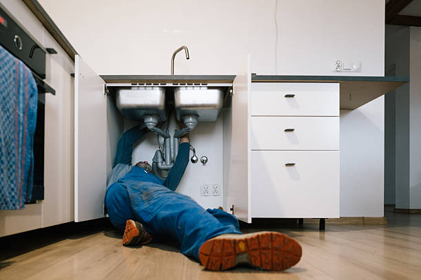 Professional Drain Cleaning technician working in Valdese, NC
